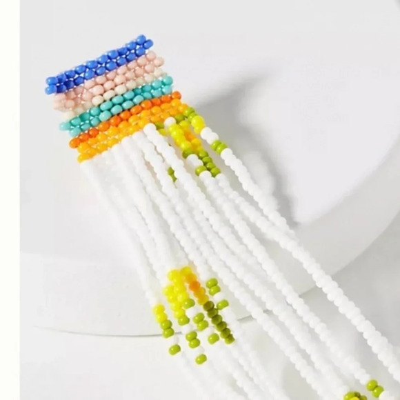 Anthropologie Casa Clara Beaded Drop Earrings - Picture 3 of 3